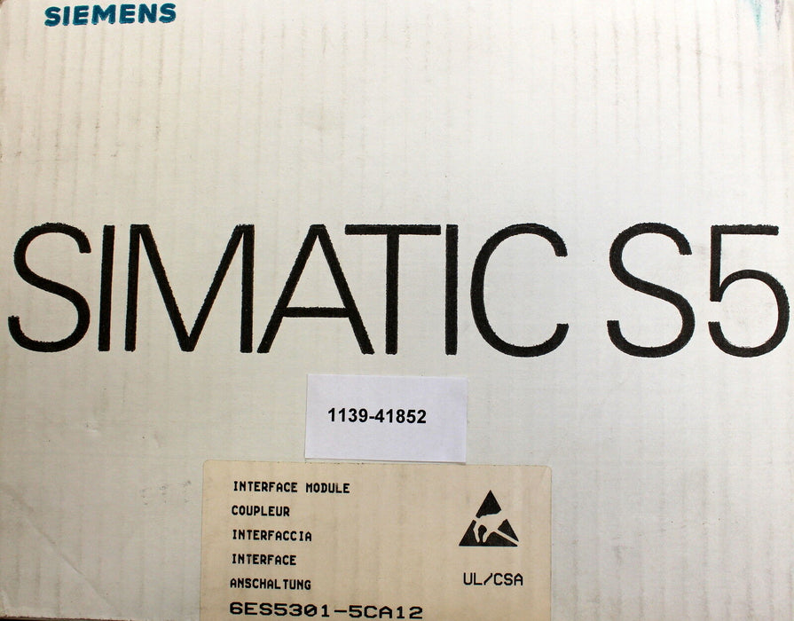 SIEMENS SIMATIC S5 Anschaltung 6ES5301-5CA12 E-Stand Version 4