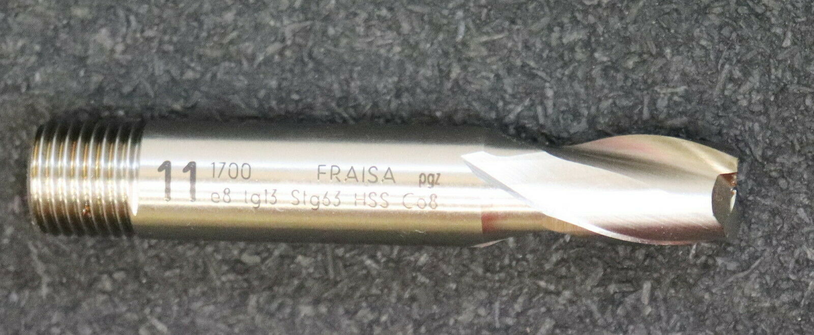FRAISA Schaftfräser mit Gewinde e8 lg13 Stg63 Ø 11mm 2-Schneider HSS-Co8