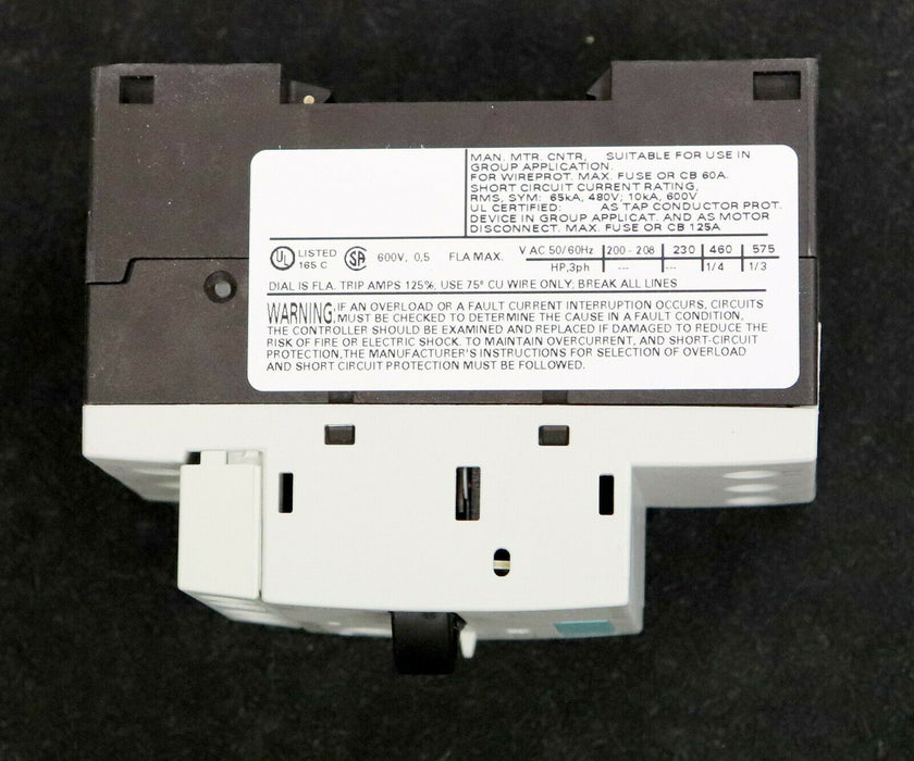 SIEMENS 3 Stück Motorschutzschalter 3RV1011-0FA15 0,35-0,5A 1NO + 1NC