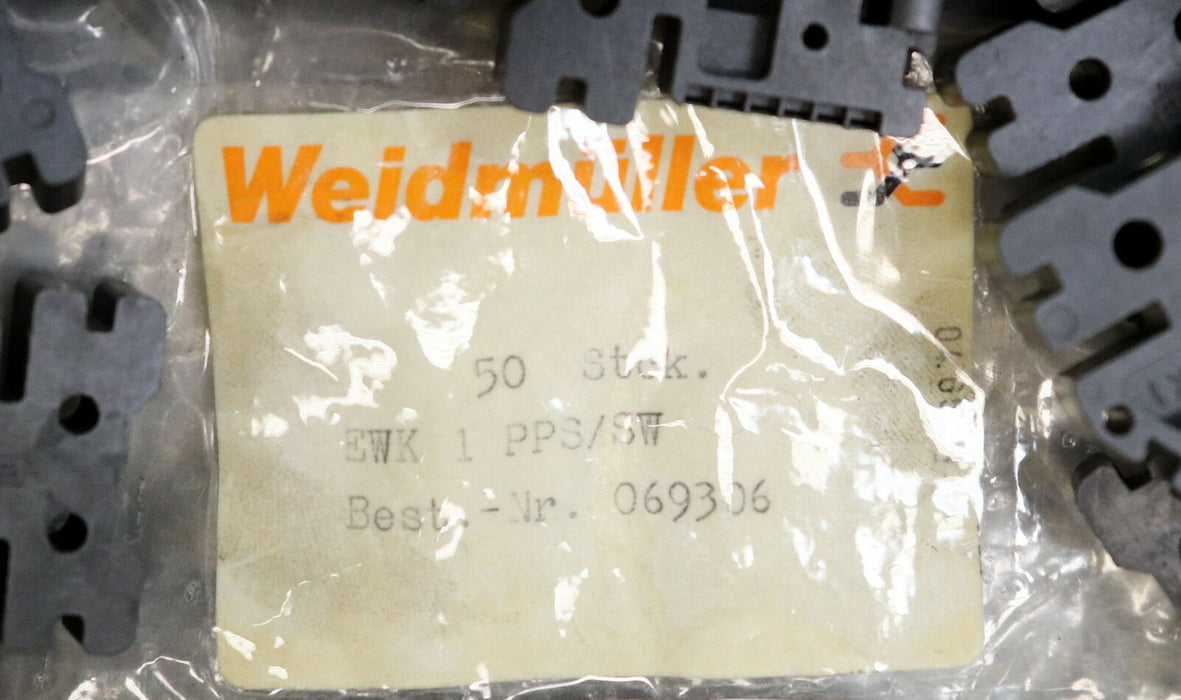 WEIDMÜLLER 50 Stück Endwinkel EWK 1 PPS/SW Schwarz Nr. 0693060000