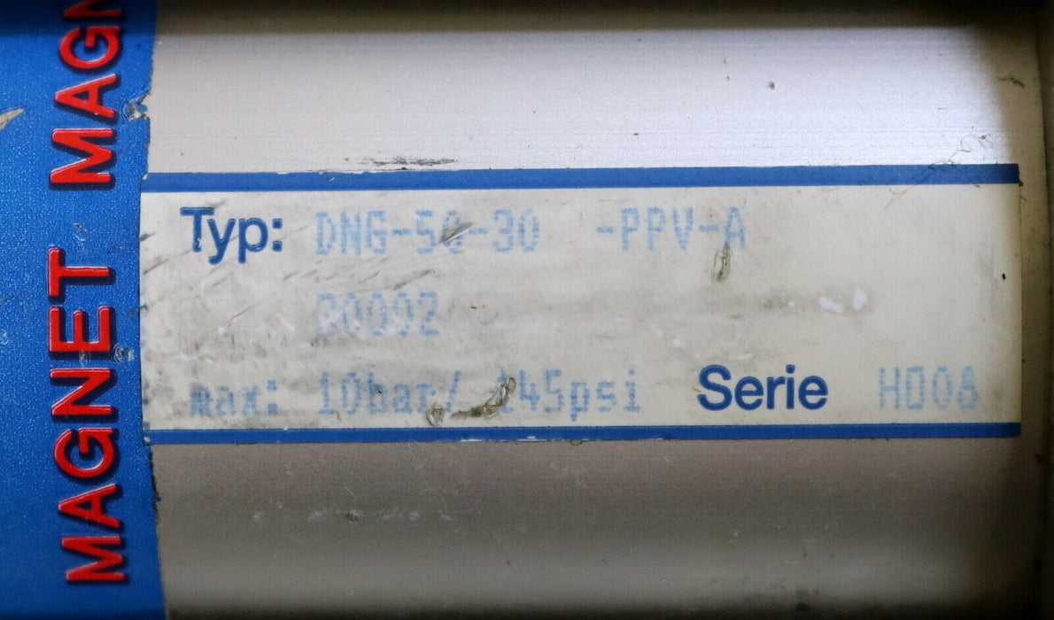 FESTO Pneumatikzylinder DNG-50-30-PPV-A Art.Nr. 30092 pmax= 10bar Kolben-Ø 50mm