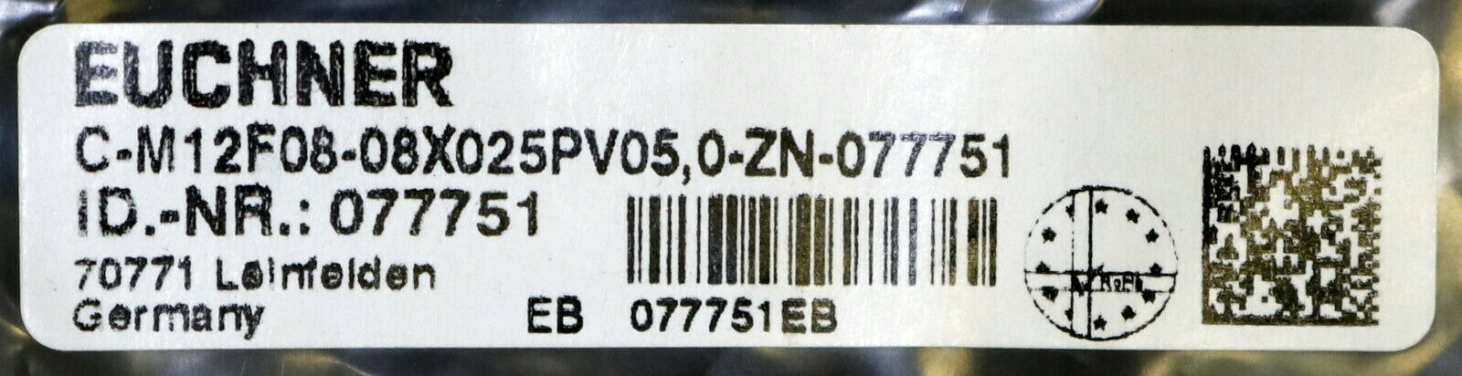 EUCHNER Anschlussleitung für Sicherheitsschalter C-M12F08-08X025PV0,5-ZN-077751