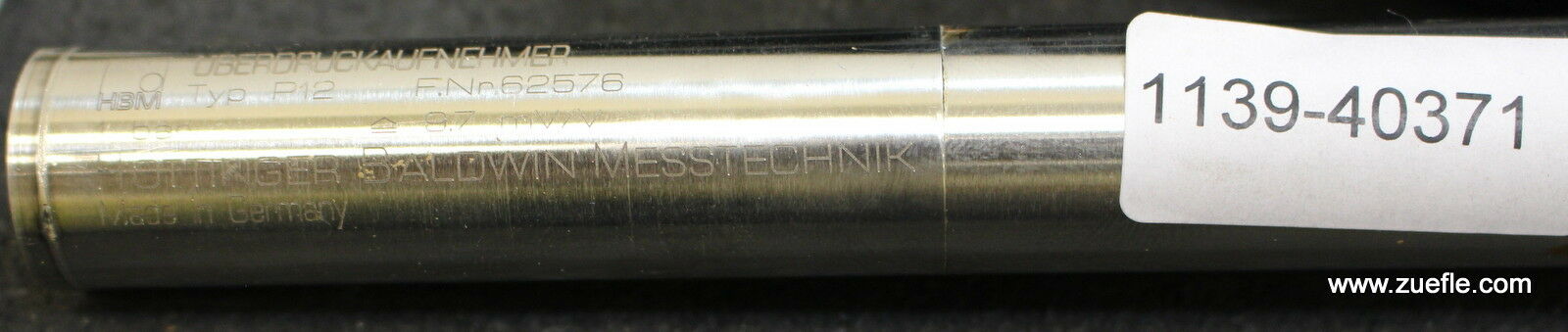 HBM Überdruckaufnehmer P12 Fabrikationsnummer 62576 1bar=9,7mV/V Kabellänge 10m