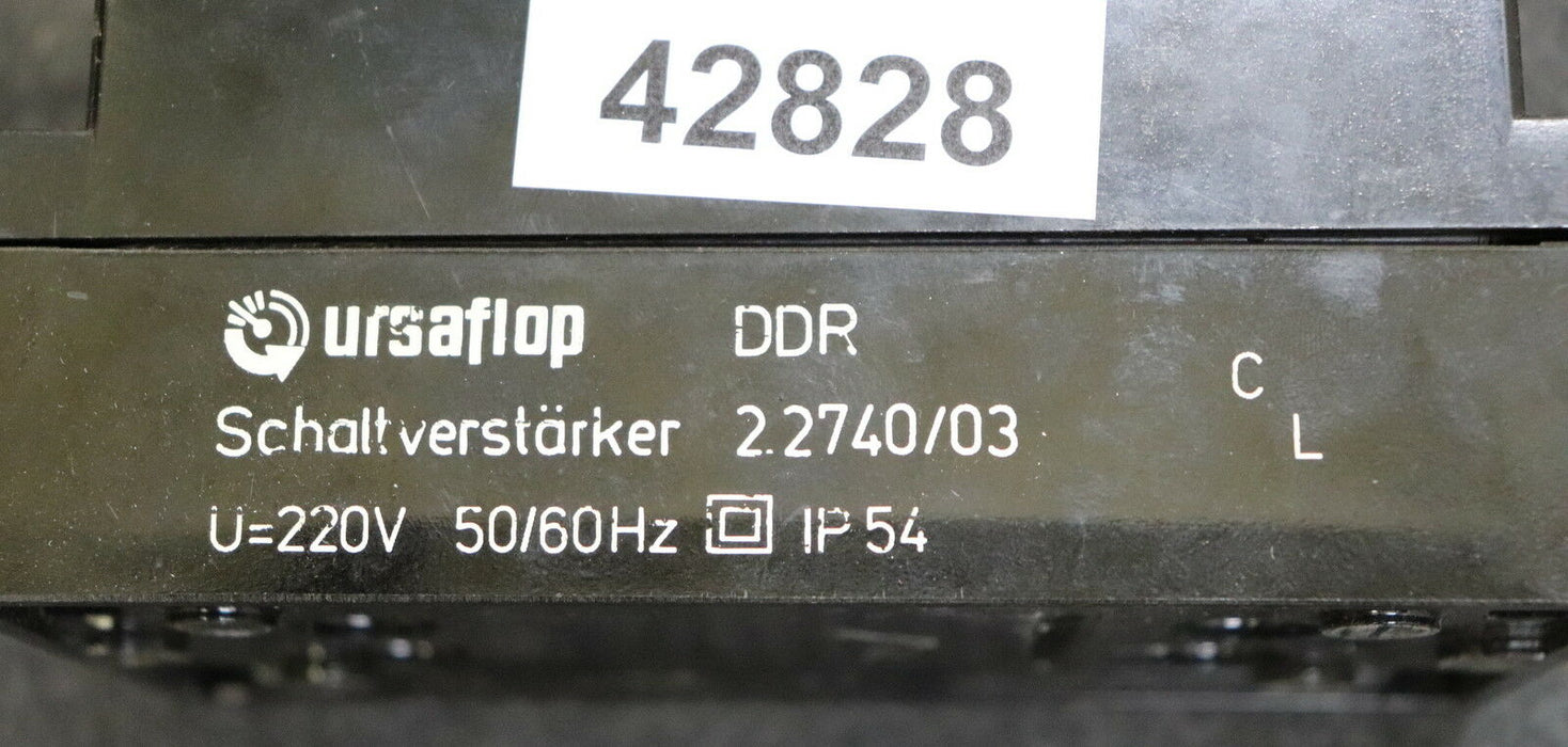 URSAFLOP Schaltverstärker 2.2740/03 U=220V 50/60Hz IP54 gebraucht - geprüft - ok