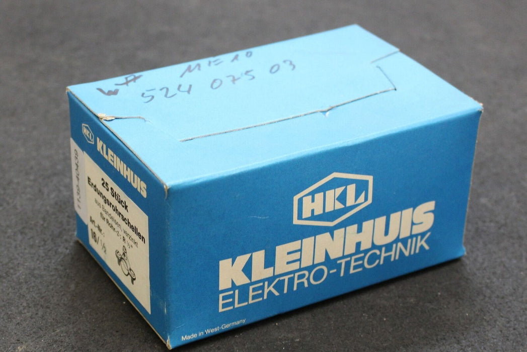 KLEINHUIS Erdungs-Rohrschelle für Rohrdurchmesser R 1/2“ aus Bandeisen 25 Stück