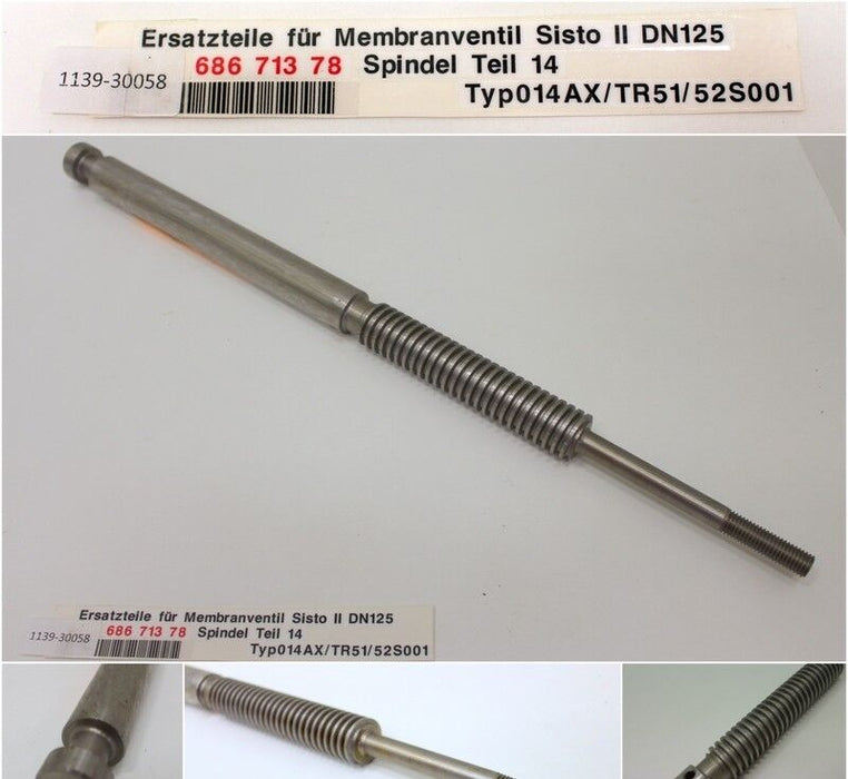 Spindel Teil.Nr.14 Ersatzteil für SISTO II DN125 Spindel Typ: 014AX/TR51/52S001