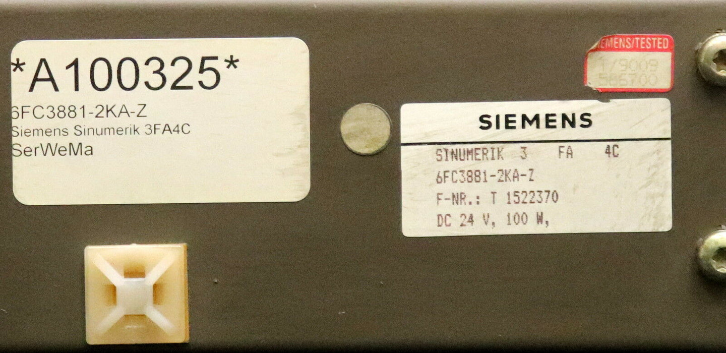SIEMENS SINUMERIK 3FA4C 6FC3881-2KA-Z T1522370 BGR-Träger 2-Zeiler 6FC3981-7HN10