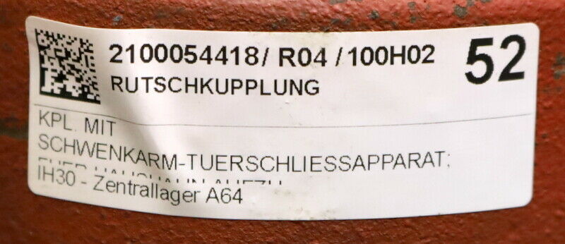 HAUSHAHN Rutschkupplung komplett f. Schwenkarm-Türschliessapparat CH 415 900 003