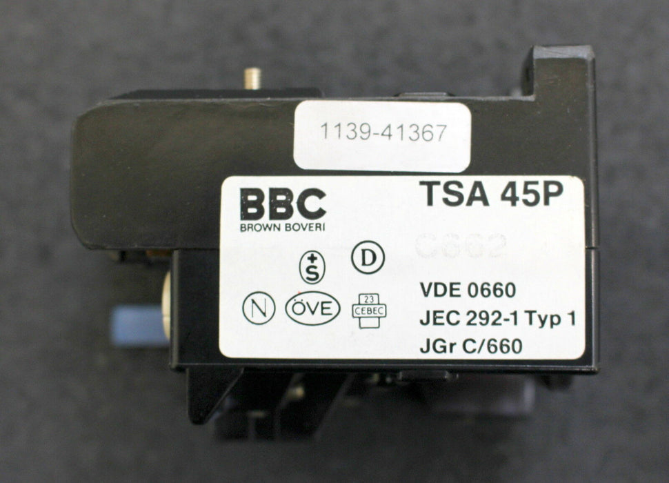 BBC Überlastrelais TSA 45P 3,5-5,2A overload relay 220V/380V/500V max. 4A
