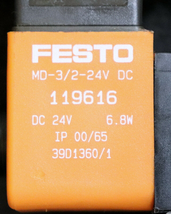 FESTO MURR Magnetventil + MSUD Doppelventilstecker MD-5/3E-D-1 C Art.Nr. 43349