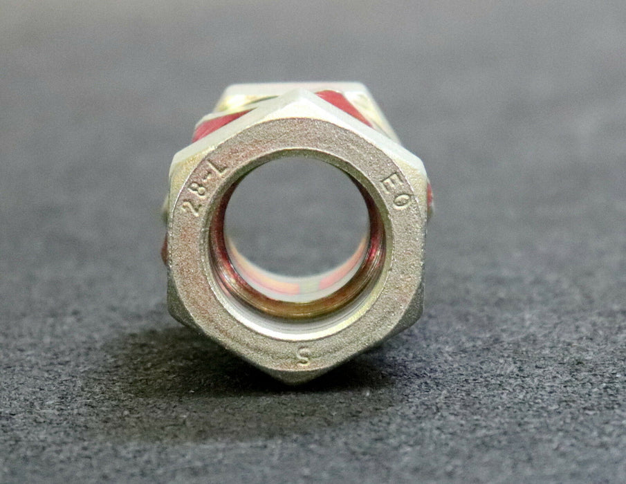 PARKER ERMETO 5 Stück Verschraubung gerade G28-PL Stahl Part No. 740071