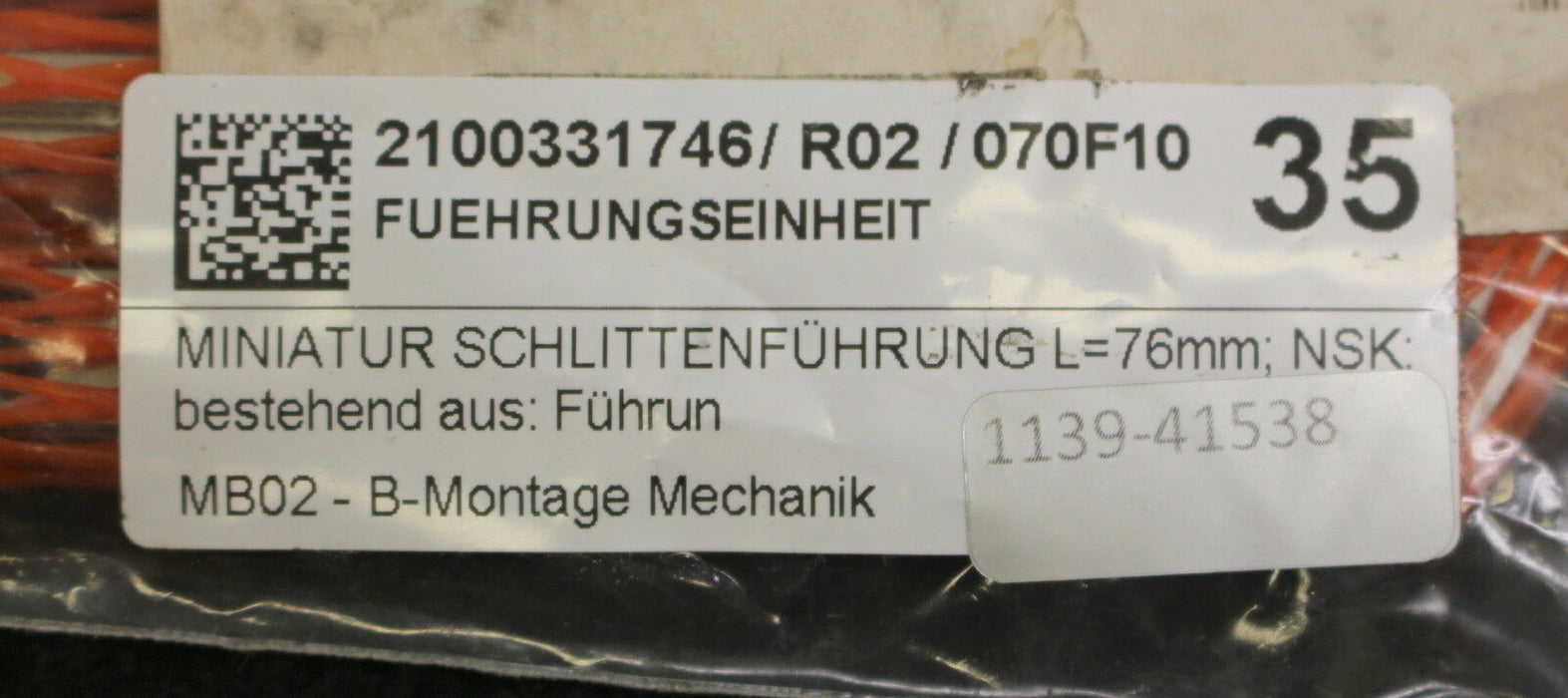 NSK Führungsschiene P1U-09-S Länge 76mm