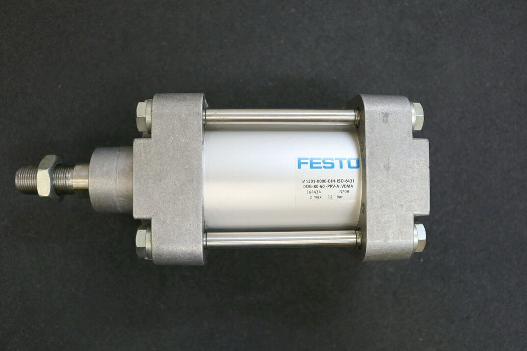 FESTO Pneumatik-Zylinder DOG-80-40-PPV-A.VDMA MNR 164434 KolbenØ 80mm Hub 40mm