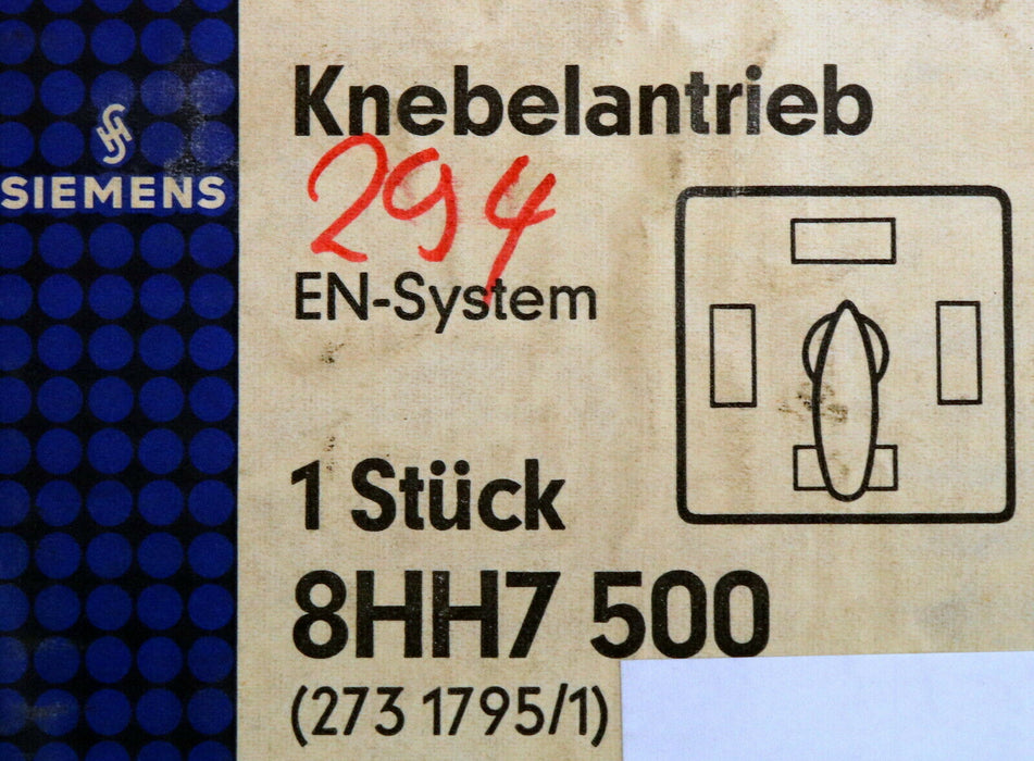 SIEMENS Knebelantrieb EN-System 8HH7500 273 1795/1