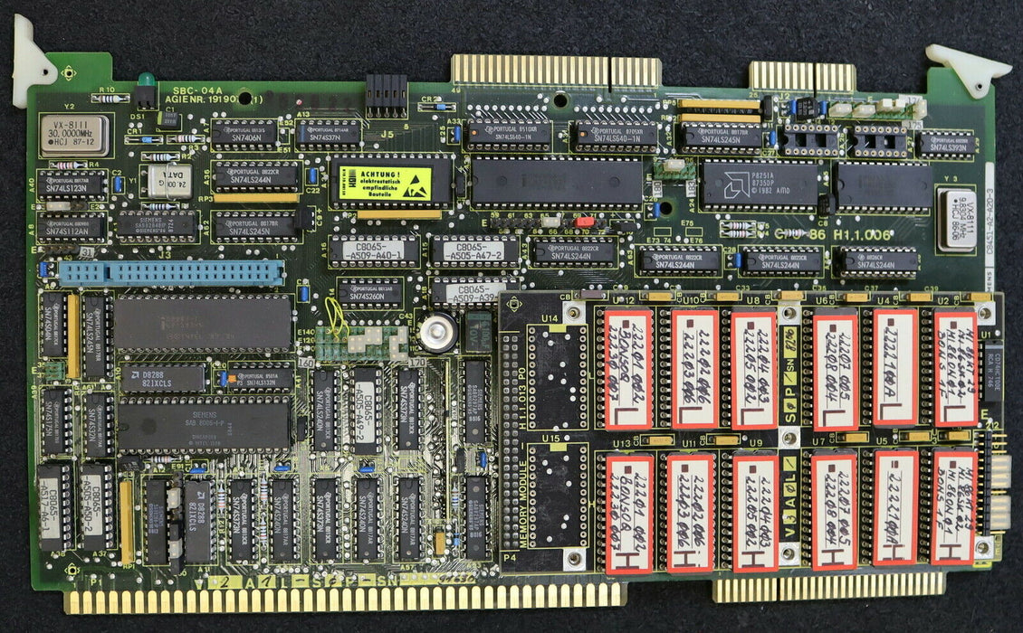 IBH KLINGELNBERG DR. WIENER CPU-86 Board H 1.1.006 mit Memory module H1.1.013
