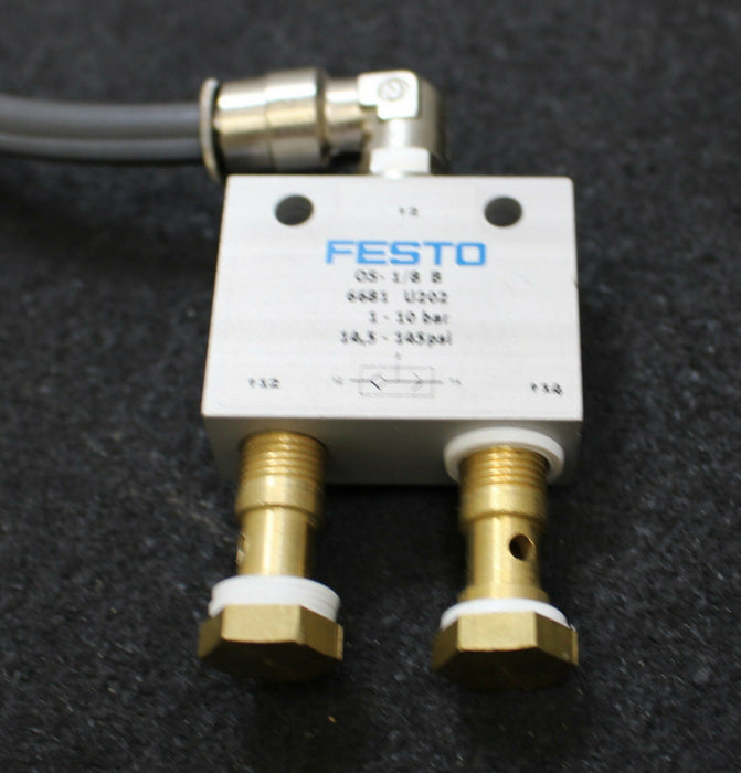FESTO ODER-Glied OS-1/8-B mit Anschlüssen 1-10bar 14,5-145psi 6681 U202