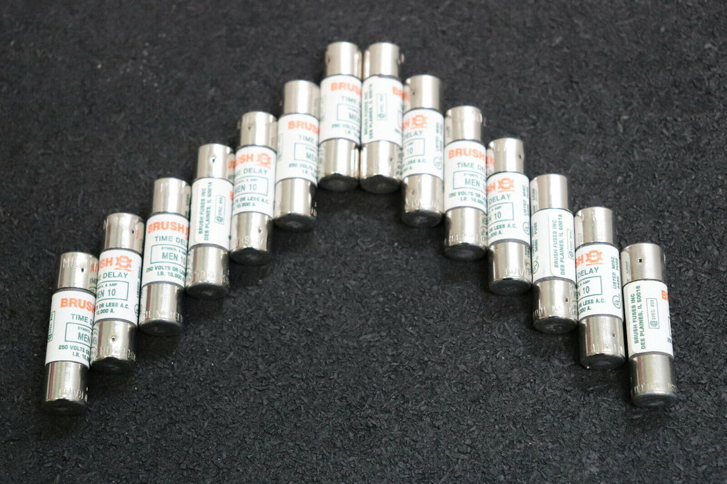 BRUSH 14x Sicherungseinsatz fuse-link MEN 10 10A 250V - unbenutzt