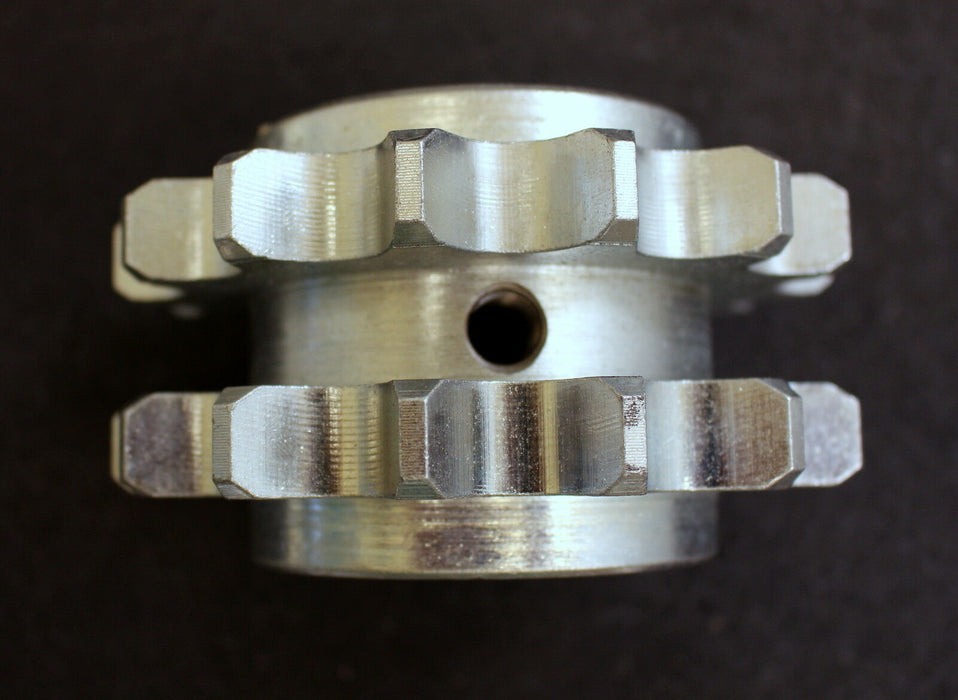 Zweifach-Kettenrad Z=14 BohrØ=45 Keilnut 14 breit AussenØ D=122 Nabenbreite= 7