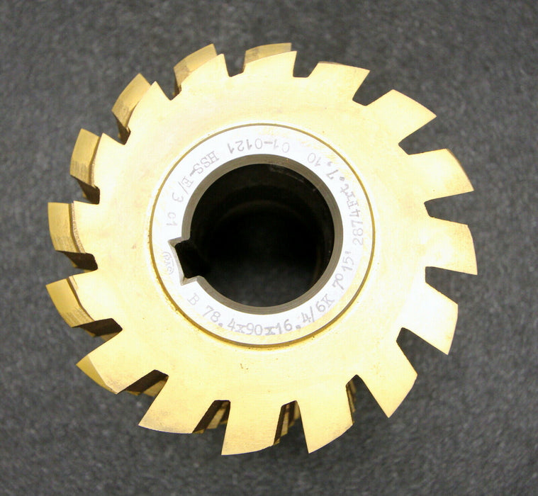 PWS Keilwellenwälzfräser spline hob 6 Keile 78,4x90x16,4 mit Höcker 1gg. Re LKN