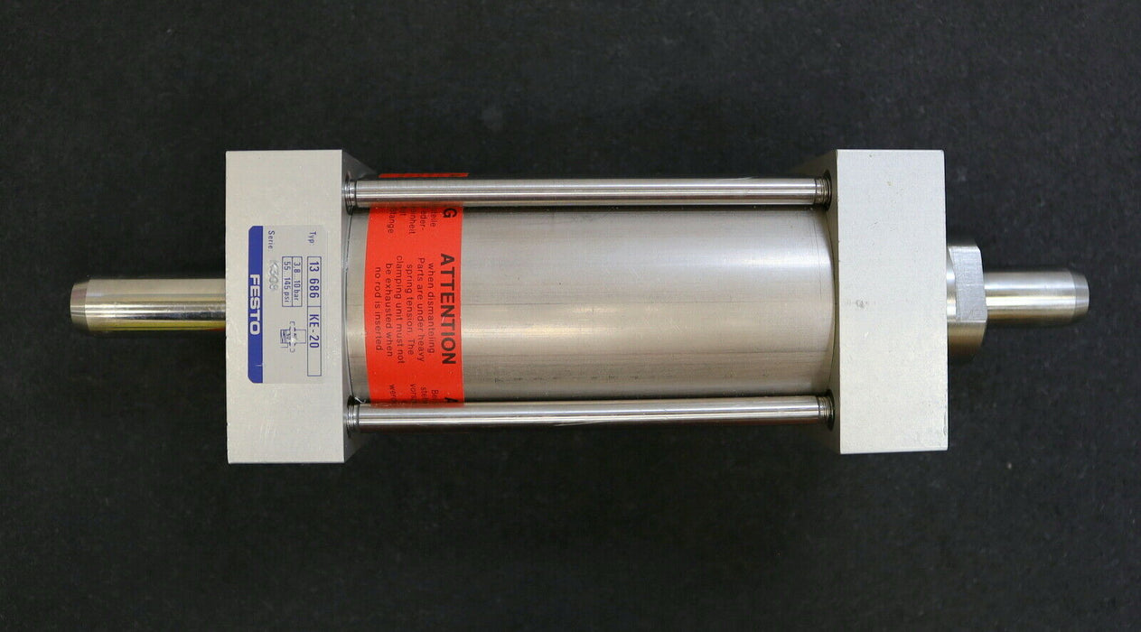 FESTO Pneumatikzylinder doppelt wirkend KE-20 Typ 13686 3,8-10bar Prüfzertifikat