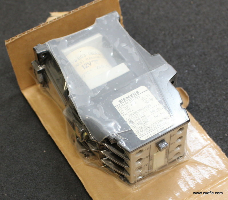 SIEMENS Hilfsschütz control relay 3TH8031-OBA4 Us = 12VDC 3NO