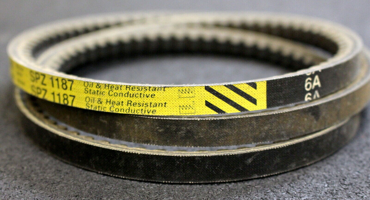 GATES 3 Stk. Schmal-Keilriemen gezahnt Super-HC Profil SPZ1187 static conductive