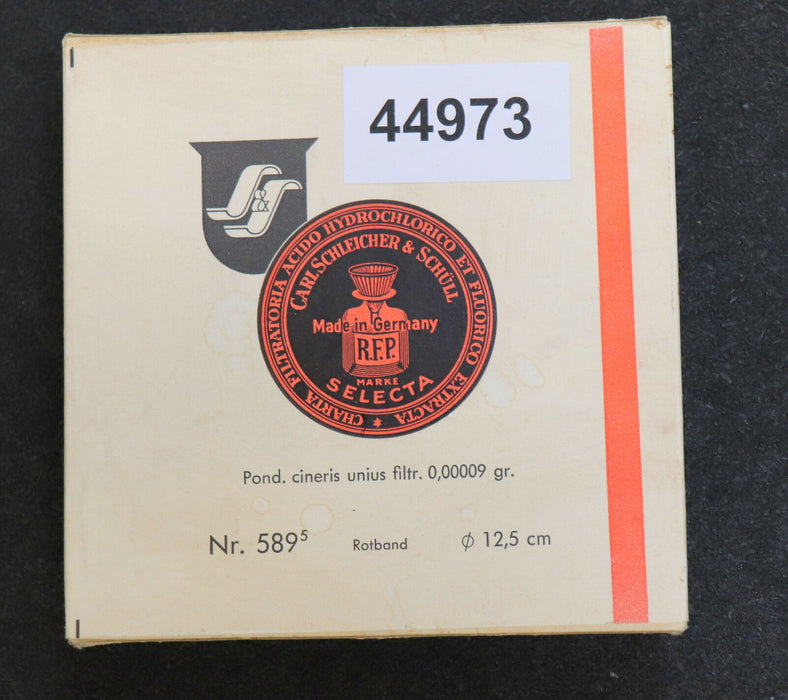 SCHLEICHER & SCHUELL 100 Stück Rundfilter Nr. 589 5 Durchmesser 12,5cm Rotband