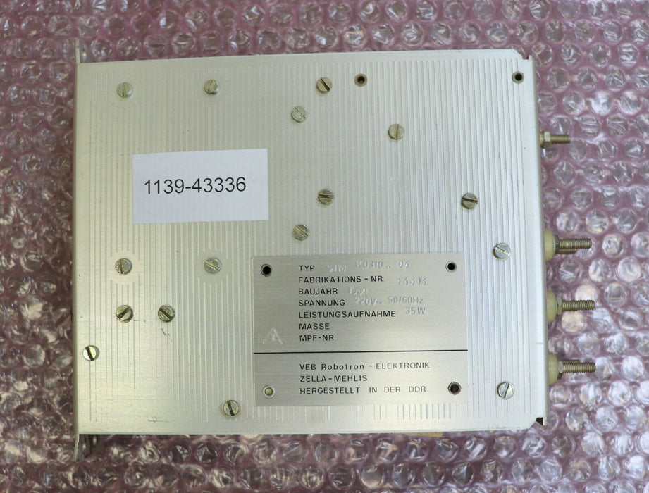 VEB ROBOTRON Stromversorgungsmodul STM K 0310.05 5V/3,3A/02 35W 220VAC 50/60Hz