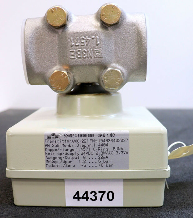 SCHOPPE & FAESER Transmitter AVK 221 F-No. 15463S402037 ON250 1.4404 24VDC