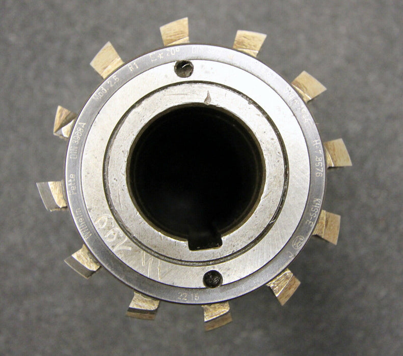 FETTE Stollenwälzfräser involute spline hob m= 2,5mm BP III nach DIN3972 20° EGW
