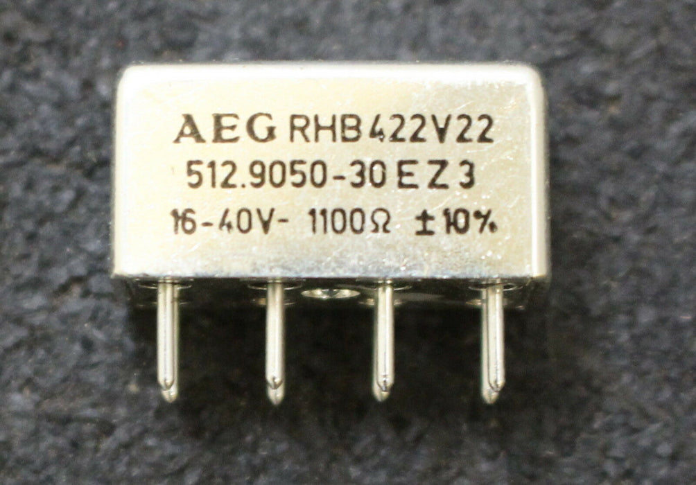 AEG Relais RHB 422 V22 512.9050-30 E Z 3 16-40VDC 1100 Ohm Vollgekapselt 86151