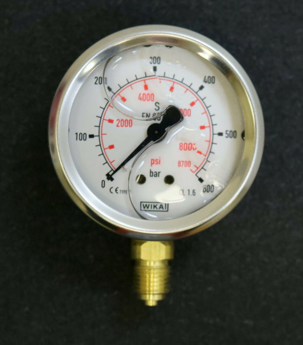 WIKA Manometer pressure gauge 0-600bar 8700psi senkrecht Anschlussgewinde G1/4“