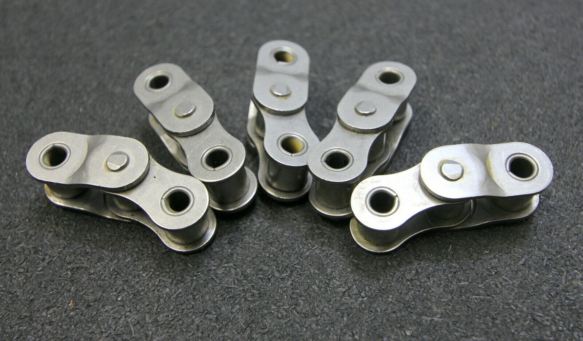 5x Gekröpftes Doppelglied Offset Link Simple Simplex für Kettentyp 12B-1 Typ C