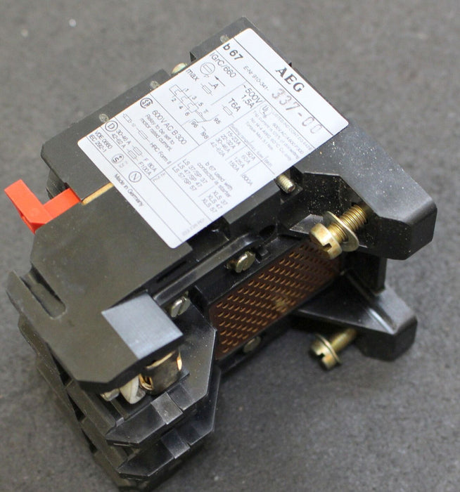 AEG Thermisches Überstromrelais b67 42-62A Thermal overload relay 910-341-337-00