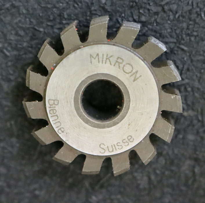 MIKRON Vollstahl-Wälzfräser No. 59982 m= 0,36 ho= 0,80 Abmessungen Ø32x10xØ8mm