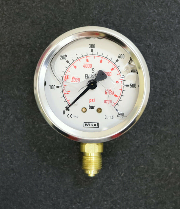 WIKA Manometer 213.53.063 600bar / 8700PSI G 1/4" B Ø 63mm Cl. 1.6 unbenutzt in