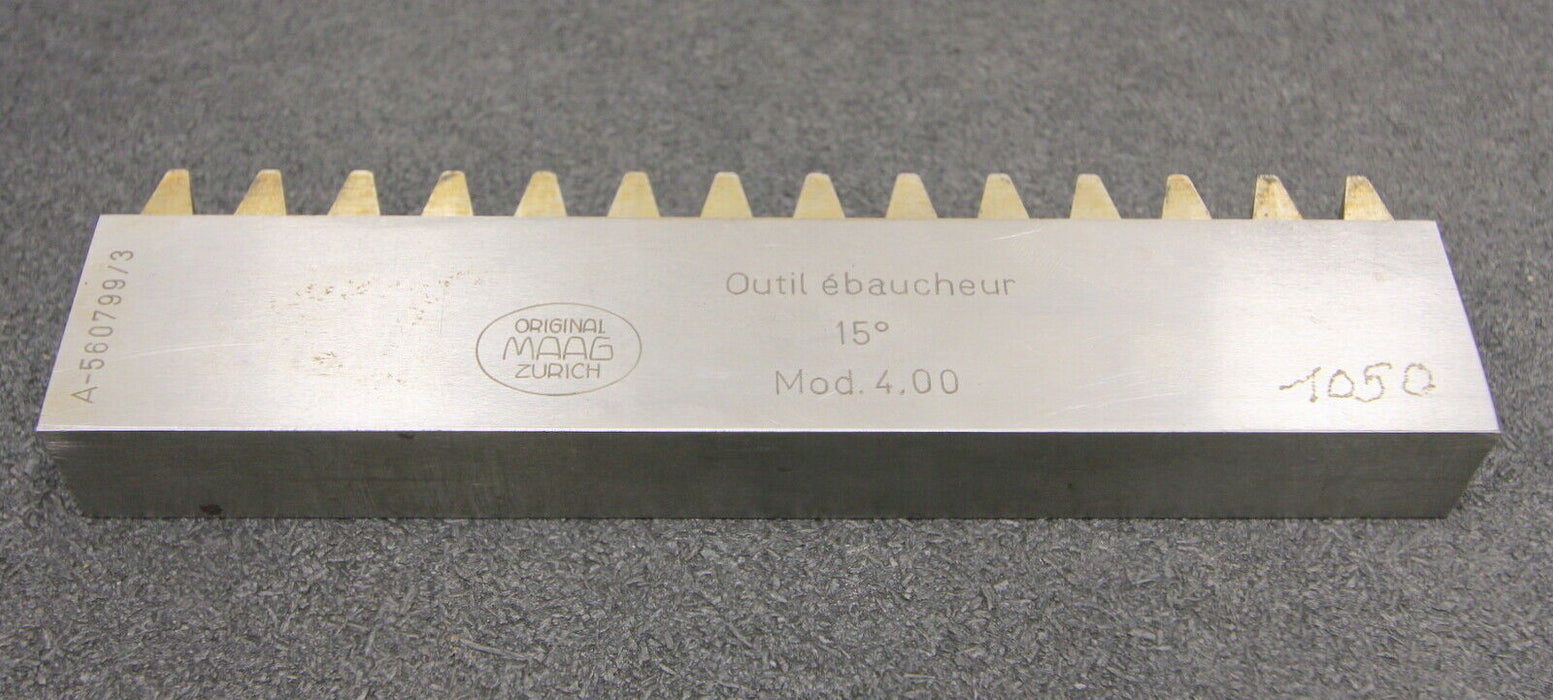 MAAG Hobelkamm rack cutter m= 4,00 Angle 15°