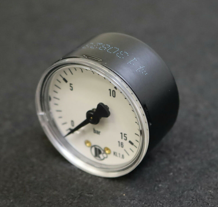 RIEGLER Manometer pressure gauge 0-16bar waagrecht Anschlussgewinde R1/4“
