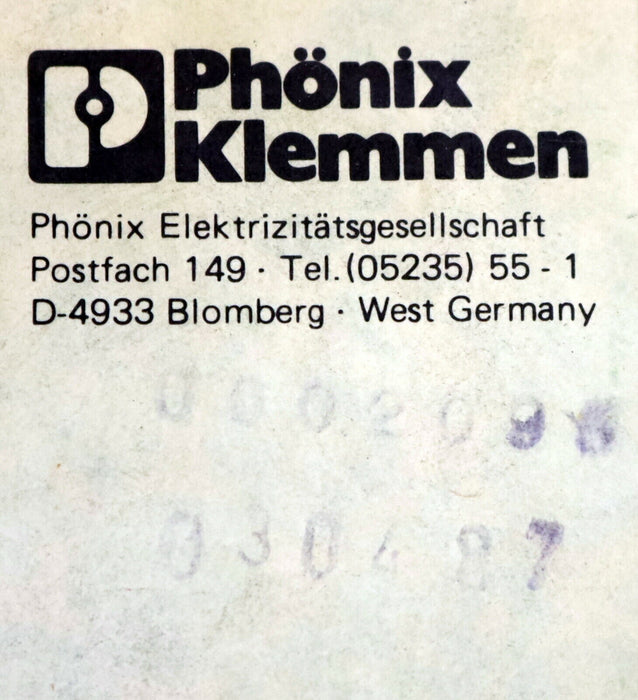 PHOENIX CONTACT 50 Stück Reihenklemmen SSK 110 KER-1E Art.Nr. 0570035