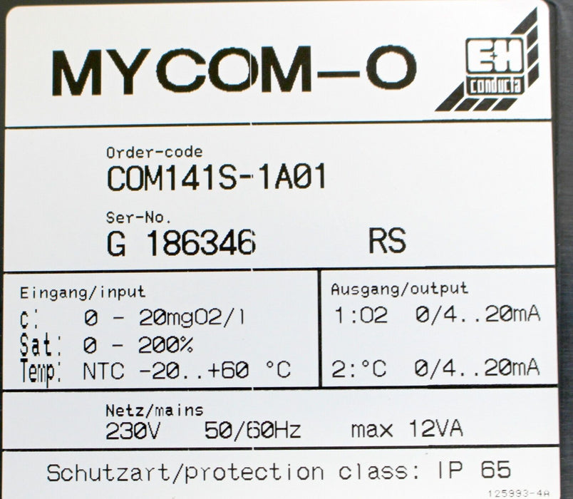 ENDRESS+HAUSER MYCOM-O Typ COM 141S -1A01 Feldgehäuse 155x204x206mm IP65