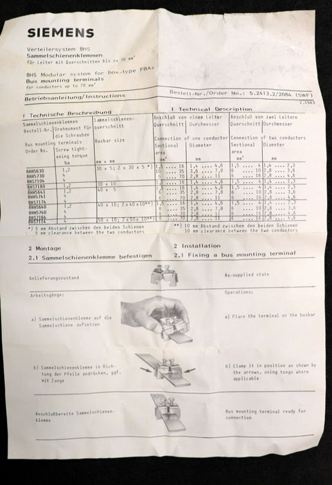 SIEMENS 24 Stück Sammelschienenklemmen für Schienen 40x10 - für 8 HS System