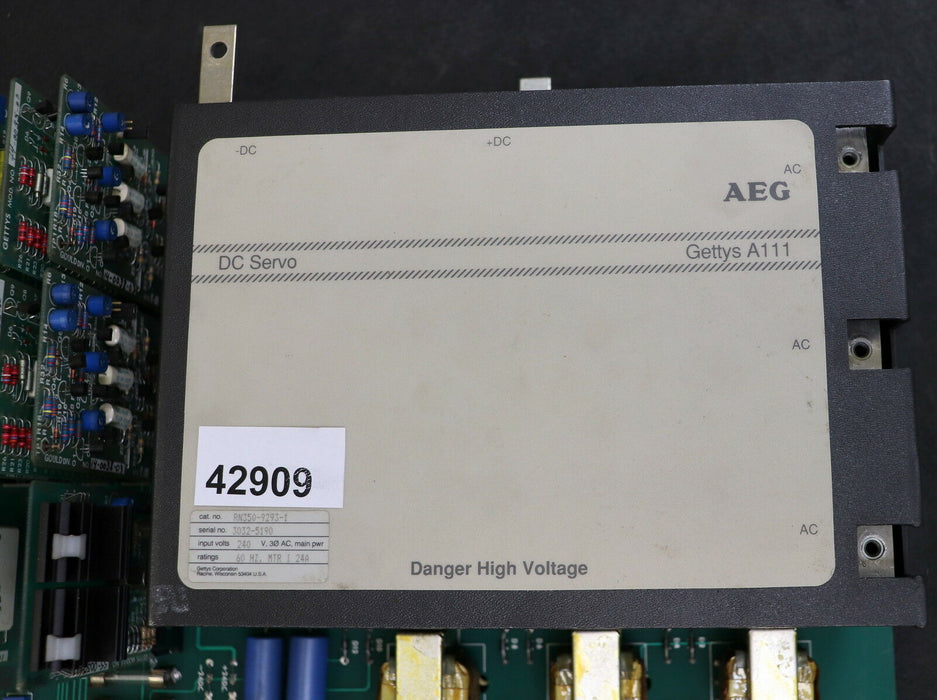 GETTYS AEG DC Servo controller RN350 A111 type RN350-9293-1 240VAC 60Hz MTR I