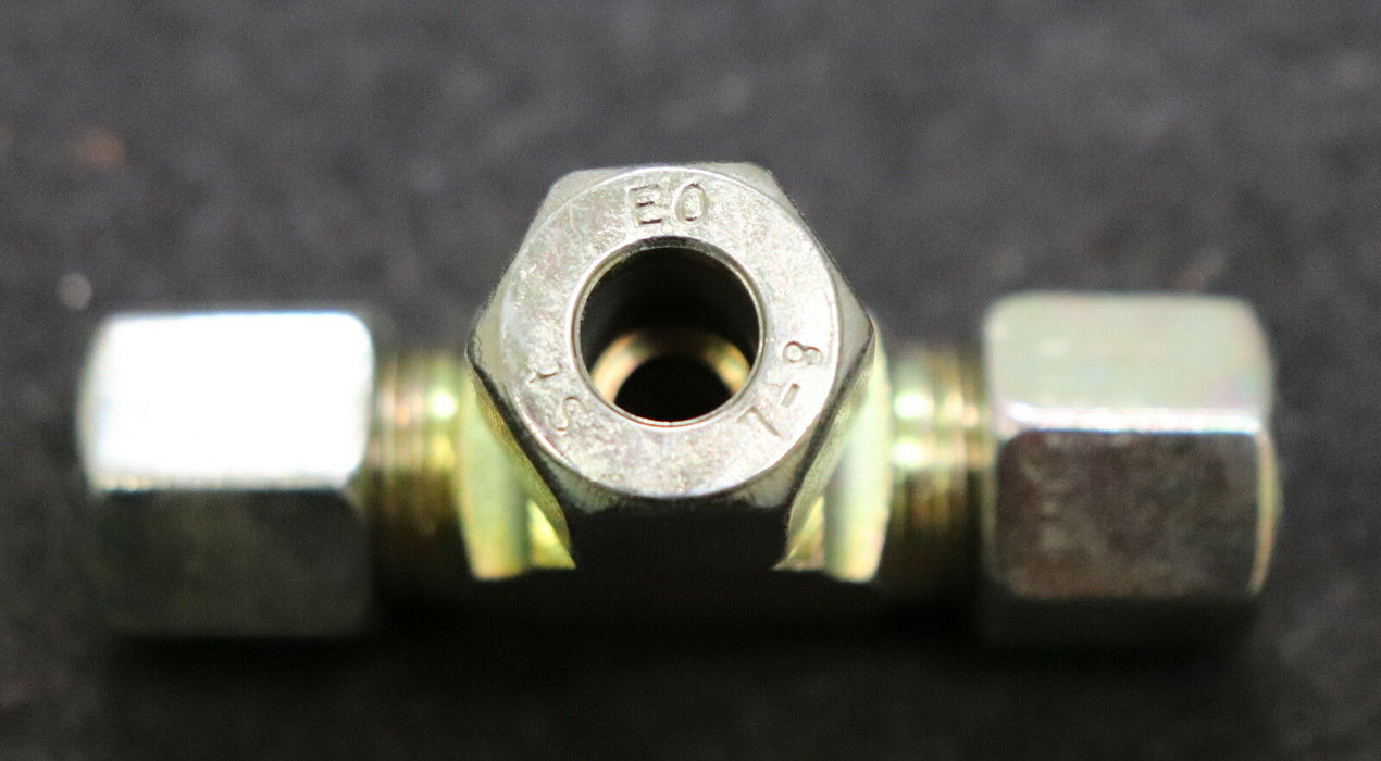 ERMETO 6 Stück T-Verschraubung mit Rohranschlüssen T8-PL Stahl A3C