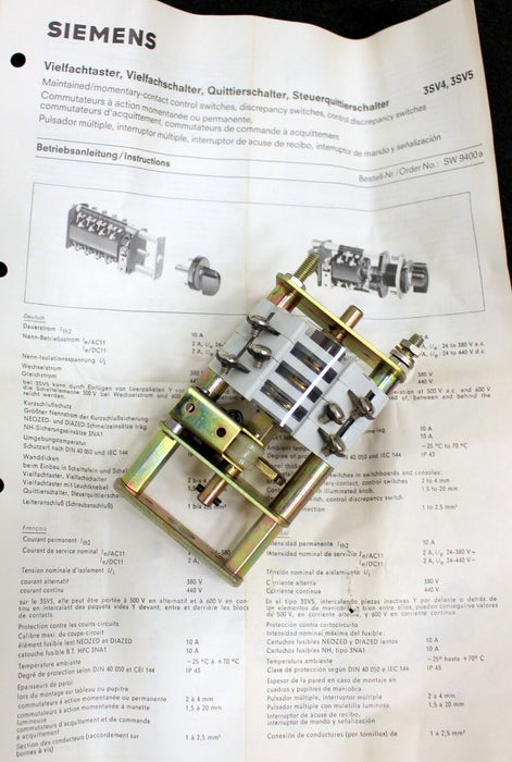 SIEMENS Vielfachtaster 3SV4001-OCE - 10A