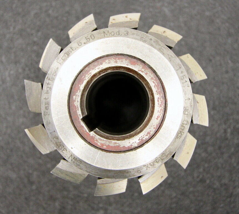 SAAZOR Stollenwälzfräser involute spline hob Fertigfräser m=3mm BP I DIN3972 LKN