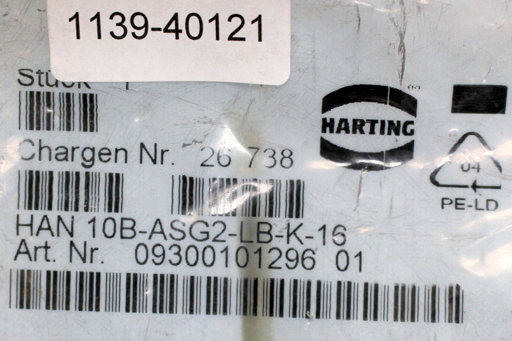 HARTING 1 Stück HAN 16B Anbaugehäuse 09300160301 für Industriesteckverbindung