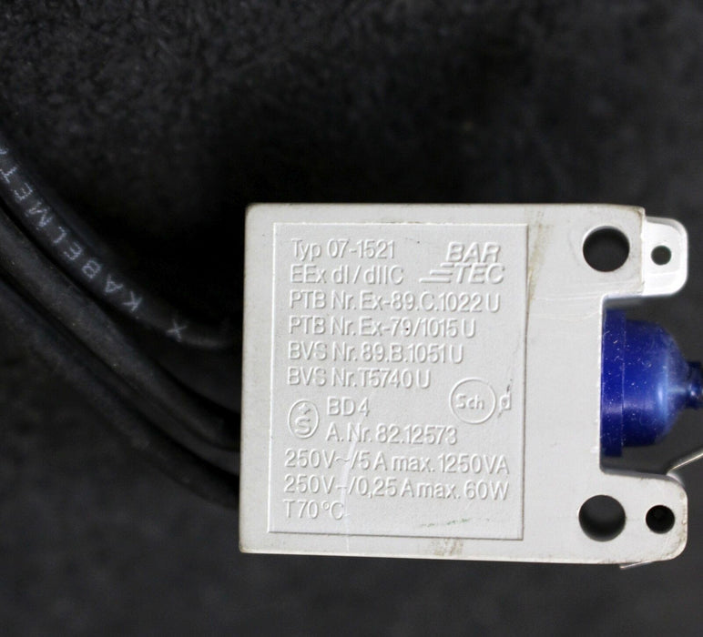 BARTEC Endlagenschalter 07-1521 EEX-geprüft 250VAC 5A 60W Nr. 2933 Kabel 150mm