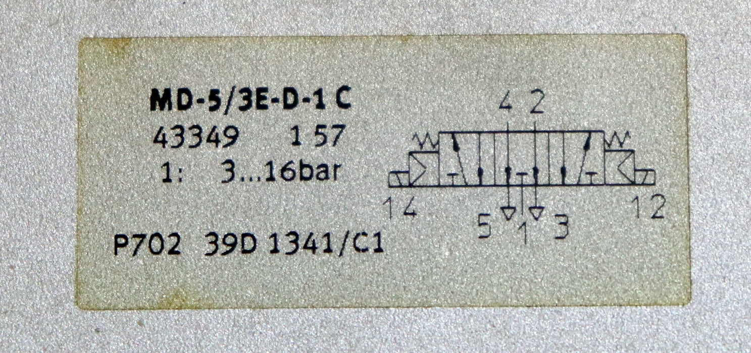 FESTO MURR Magnetventil + MSUD Doppelventilstecker MD-5/3E-D-1 C Art.Nr. 43349