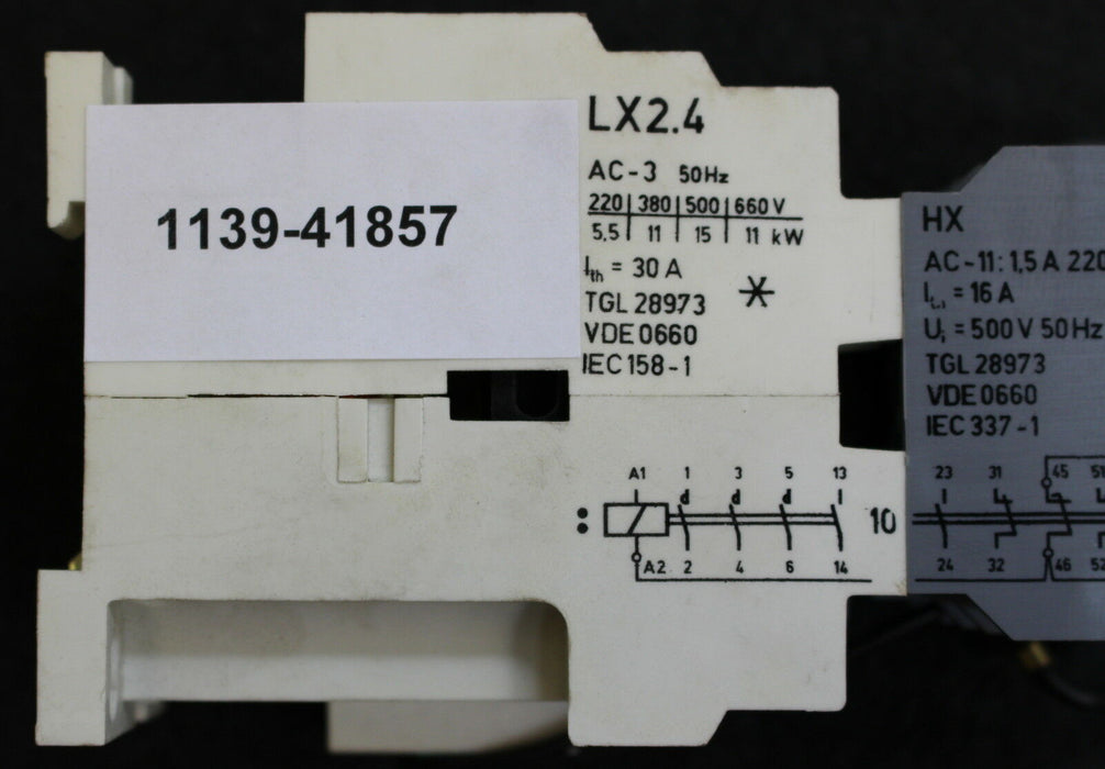 RAW KAW DDR Leistungsschütz LX2.4 HX 82RJ84 1145.2S 8042.2.3.87 Luftschütz