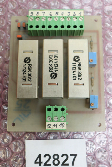 RFT Platine 3317 30119070 mit 3 x RGK 30/2 1/124/01 gebraucht - geprüft - ok -